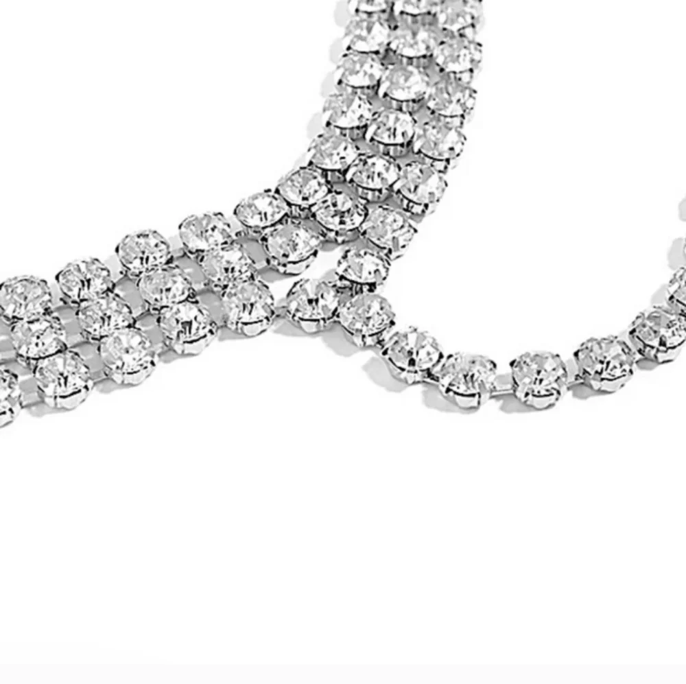 Stunning Multi-layer Rhinestone Lariet Y Necklace